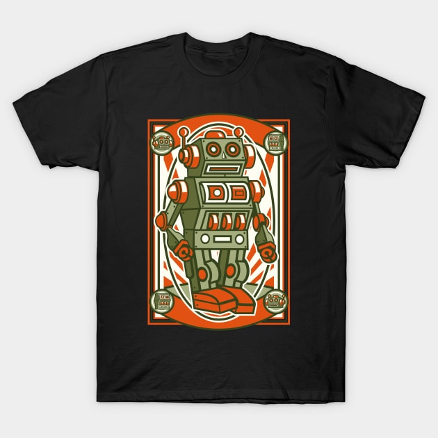 Vintage Robot T-Shirt by PaunLiviu